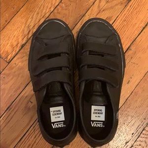Black vans x opening ceremony sneakers with velcro